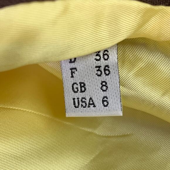 FUTURE OZBEK Size 6 Brown Rayon Blend Single Breasted Blazer Mini Skirt Set - Picture 9 of 16